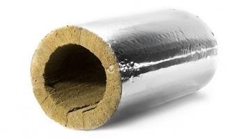 Цилиндр минераловатный ЭКОРОЛЛ КВ-100 ФА кашированный алюминиевой фольгой 1000х21х20 мм