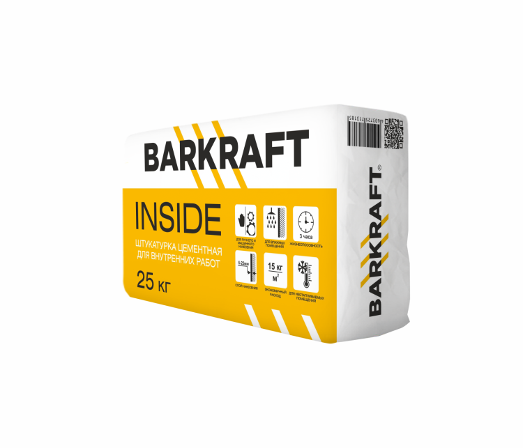 Штукатурка цементная Баркрафт (Barkraft) Inside, 25 кг
