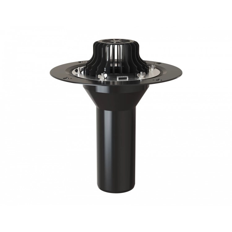 Воронка кровельная Технониколь с обжимным металлическим фланцем без обогрева, 110х450 мм