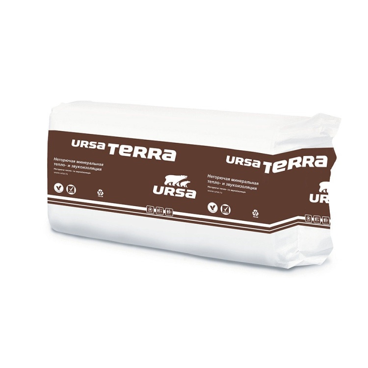 Утеплитель Урса Terra 37 PN 1200х610х100 мм, 12 шт/уп, 8,78 м²