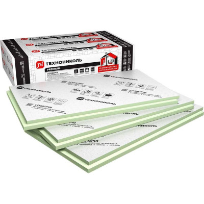 PIR-плита Технониколь LOGICPIR Балкон Ф/Ф 1190х590х30 мм, L-кромка, 8 шт/уп, 5,62 м²