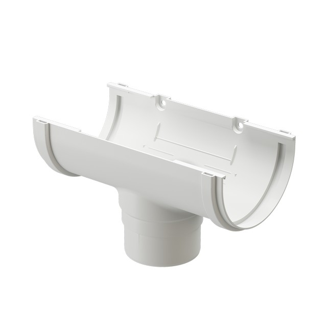 Воронка водосточная пластиковая Docke LUX 141/100 мм, пломбир (белый)