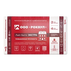 Rockwool Лайт Баттс ЭКСТРА (1000*600*100) 4п/2,4м2/0,24м3/24пач.под